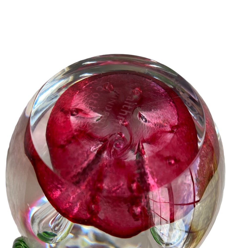 Caithness Glass Paperweight Windfall-Ruby - Picture 7 of 16